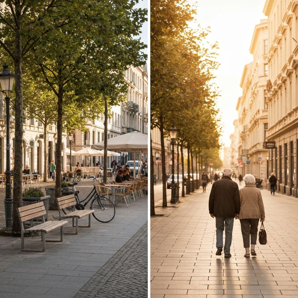 A walkable city street designed for all ages
